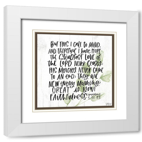 Lamentations White Modern Wood Framed Art Print with Double Matting by Wieners, Valerie