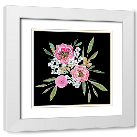 Camelia II White Modern Wood Framed Art Print with Double Matting by Wieners, Valerie
