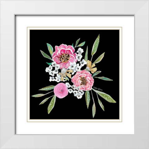 Camelia II White Modern Wood Framed Art Print with Double Matting by Wieners, Valerie