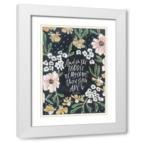 Middle of My Chaos White Modern Wood Framed Art Print with Double Matting by Wieners, Valerie