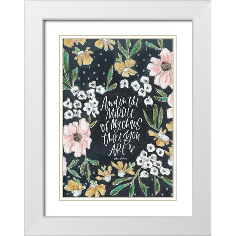 Middle of My Chaos White Modern Wood Framed Art Print with Double Matting by Wieners, Valerie