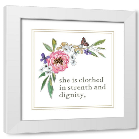 She is Clothed White Modern Wood Framed Art Print with Double Matting by Wieners, Valerie