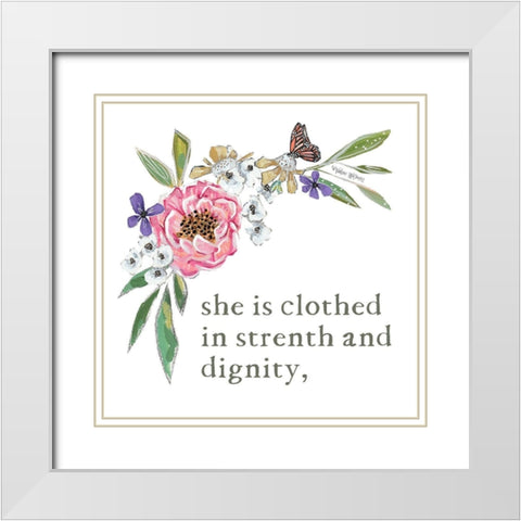She is Clothed White Modern Wood Framed Art Print with Double Matting by Wieners, Valerie