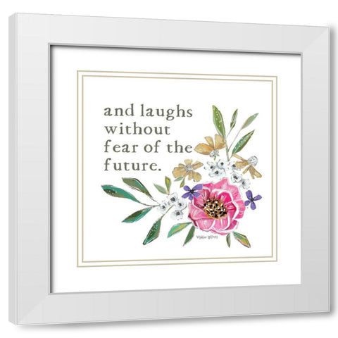 Laughs Without Fear White Modern Wood Framed Art Print with Double Matting by Wieners, Valerie