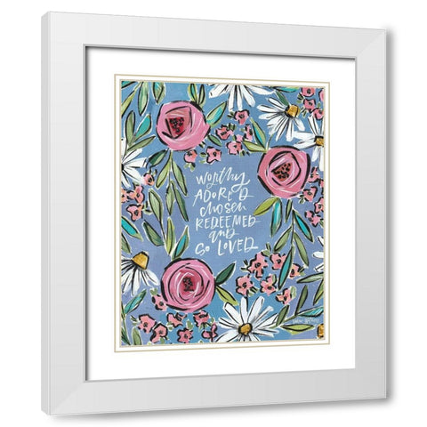 And So Loved White Modern Wood Framed Art Print with Double Matting by Wieners, Valerie