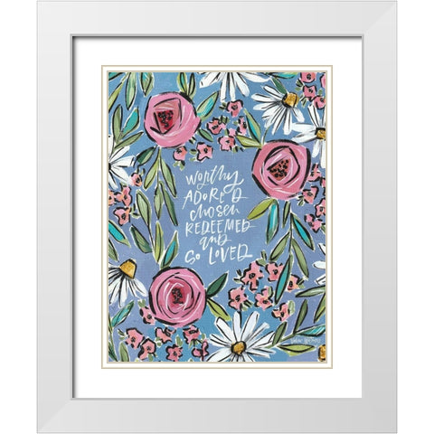 And So Loved White Modern Wood Framed Art Print with Double Matting by Wieners, Valerie