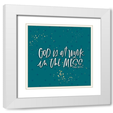 At Work White Modern Wood Framed Art Print with Double Matting by Wieners, Valerie