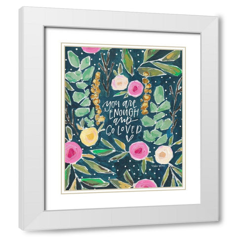 Enough White Modern Wood Framed Art Print with Double Matting by Wieners, Valerie