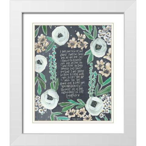 Vows White Modern Wood Framed Art Print with Double Matting by Wieners, Valerie
