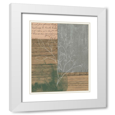 Collage I White Modern Wood Framed Art Print with Double Matting by Wieners, Valerie