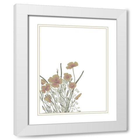 Wildflowers II White Modern Wood Framed Art Print with Double Matting by Wieners, Valerie