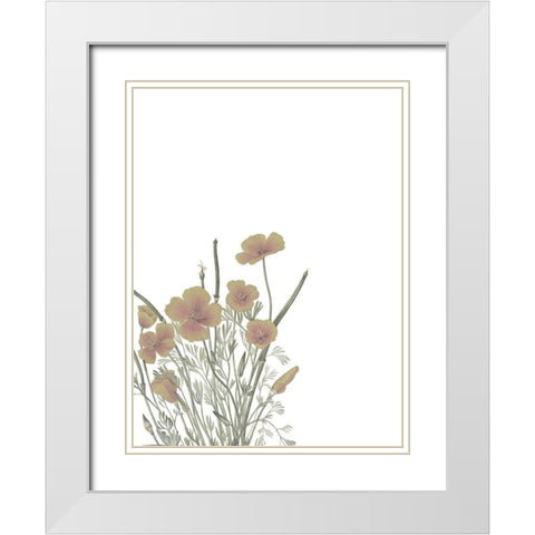 Wildflowers II White Modern Wood Framed Art Print with Double Matting by Wieners, Valerie