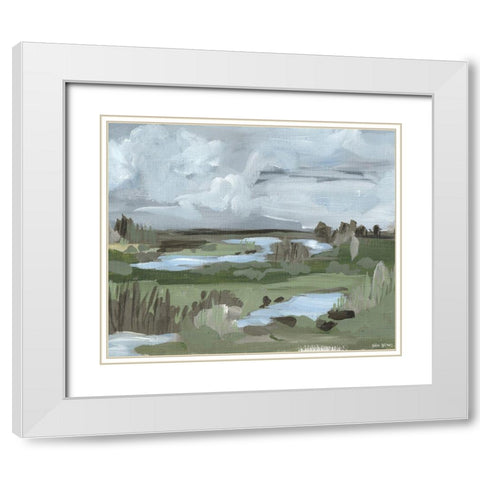 Landscape White Modern Wood Framed Art Print with Double Matting by Wieners, Valerie