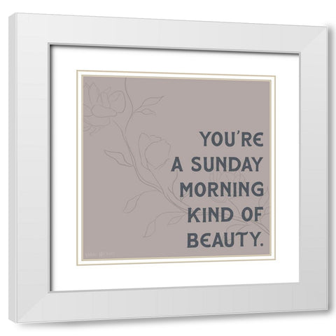 Sunday Morning White Modern Wood Framed Art Print with Double Matting by Wieners, Valerie