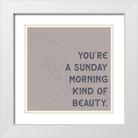 Sunday Morning White Modern Wood Framed Art Print with Double Matting by Wieners, Valerie