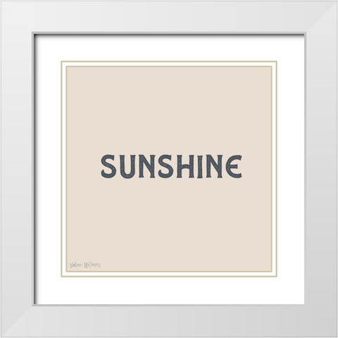 Sunshine White Modern Wood Framed Art Print with Double Matting by Wieners, Valerie