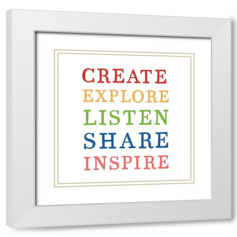 Create White Modern Wood Framed Art Print with Double Matting by Wieners, Valerie