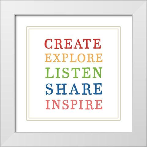 Create White Modern Wood Framed Art Print with Double Matting by Wieners, Valerie