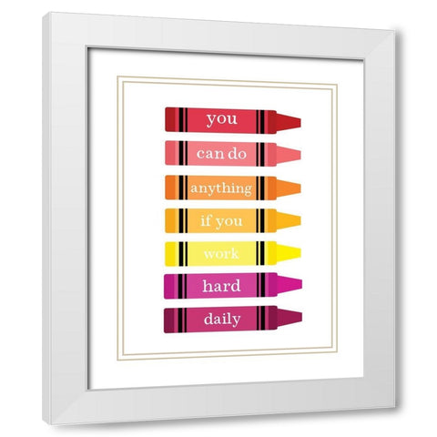 School Rules III White Modern Wood Framed Art Print with Double Matting by Wieners, Valerie