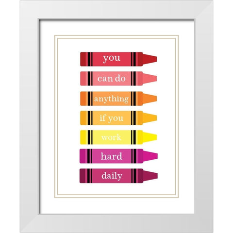 School Rules III White Modern Wood Framed Art Print with Double Matting by Wieners, Valerie