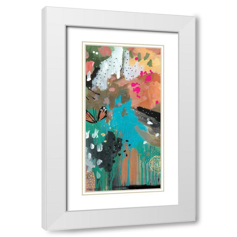 Butterfly Abstract White Modern Wood Framed Art Print with Double Matting by Wieners, Valerie