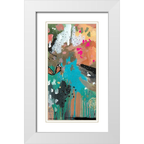 Butterfly Abstract White Modern Wood Framed Art Print with Double Matting by Wieners, Valerie