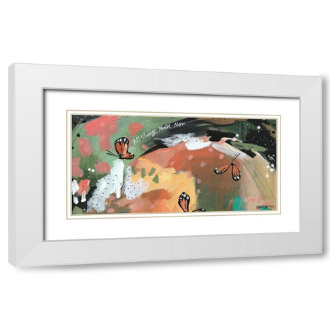 All Things New White Modern Wood Framed Art Print with Double Matting by Wieners, Valerie