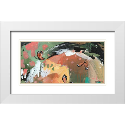 All Things New White Modern Wood Framed Art Print with Double Matting by Wieners, Valerie