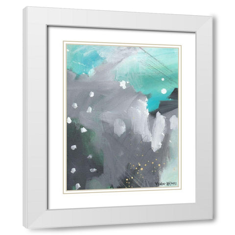 Cool Abstract White Modern Wood Framed Art Print with Double Matting by Wieners, Valerie