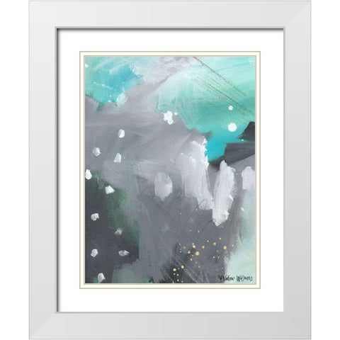 Cool Abstract White Modern Wood Framed Art Print with Double Matting by Wieners, Valerie