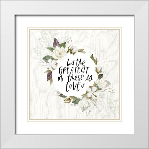 The Greatest White Modern Wood Framed Art Print with Double Matting by Wieners, Valerie