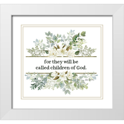 Children of God White Modern Wood Framed Art Print with Double Matting by Wieners, Valerie