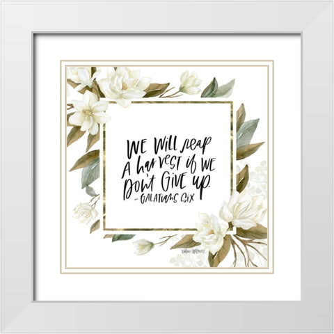 Dont Give Up White Modern Wood Framed Art Print with Double Matting by Wieners, Valerie