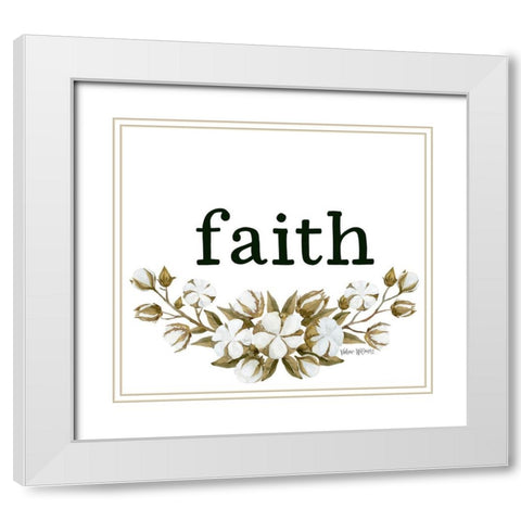 Faith White Modern Wood Framed Art Print with Double Matting by Wieners, Valerie