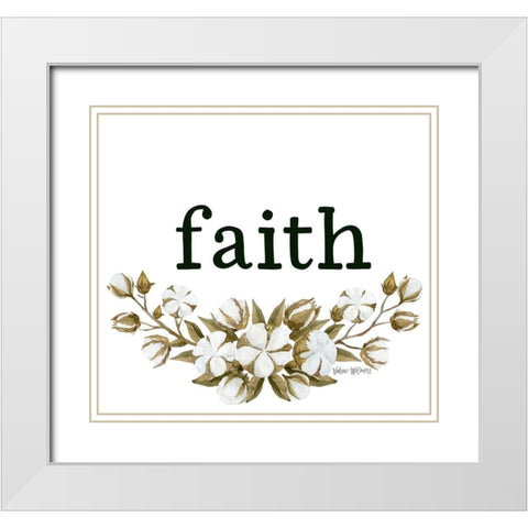 Faith White Modern Wood Framed Art Print with Double Matting by Wieners, Valerie
