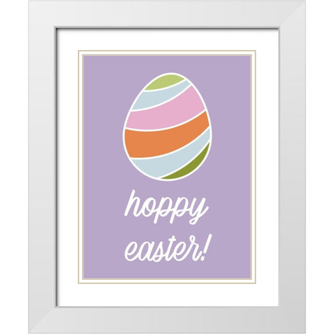 Happy Easter White Modern Wood Framed Art Print with Double Matting by Wieners, Valerie