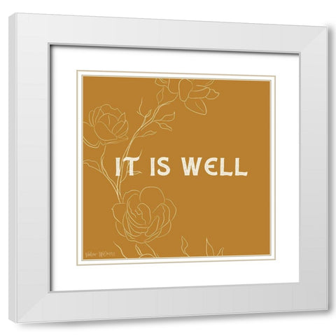 It Is Well White Modern Wood Framed Art Print with Double Matting by Wieners, Valerie
