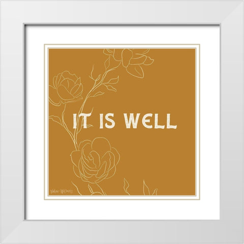 It Is Well White Modern Wood Framed Art Print with Double Matting by Wieners, Valerie
