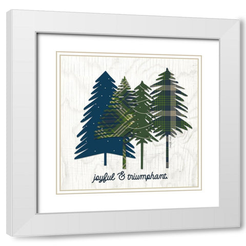 Joyful and Triumphant White Modern Wood Framed Art Print with Double Matting by Wieners, Valerie