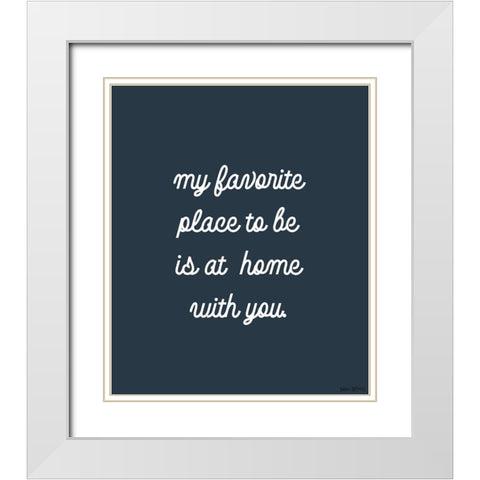 Favorite Place White Modern Wood Framed Art Print with Double Matting by Wieners, Valerie