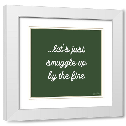Snuggle Up White Modern Wood Framed Art Print with Double Matting by Wieners, Valerie