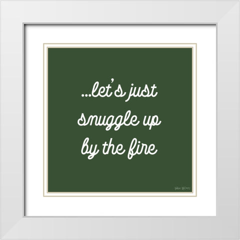 Snuggle Up White Modern Wood Framed Art Print with Double Matting by Wieners, Valerie