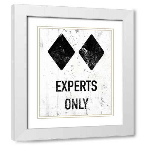 Experts Only White Modern Wood Framed Art Print with Double Matting by Wieners, Valerie