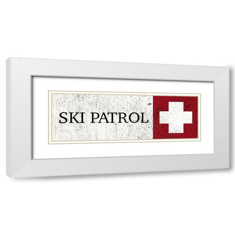 Ski Patrol White Modern Wood Framed Art Print with Double Matting by Wieners, Valerie