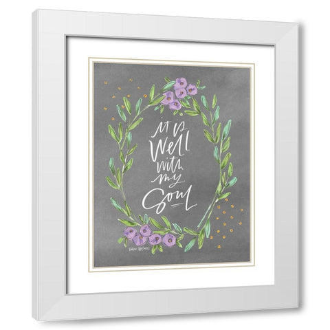 It Is Well White Modern Wood Framed Art Print with Double Matting by Wieners, Valerie