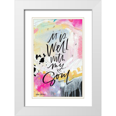 It Is Well White Modern Wood Framed Art Print with Double Matting by Wieners, Valerie
