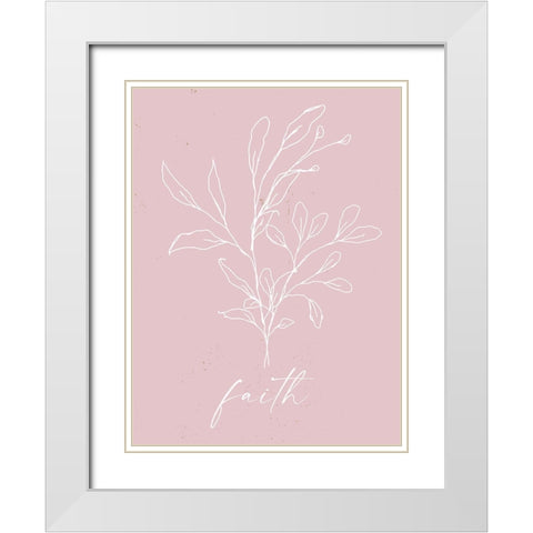 Faith-Hope-Love White Modern Wood Framed Art Print with Double Matting by Wieners, Valerie