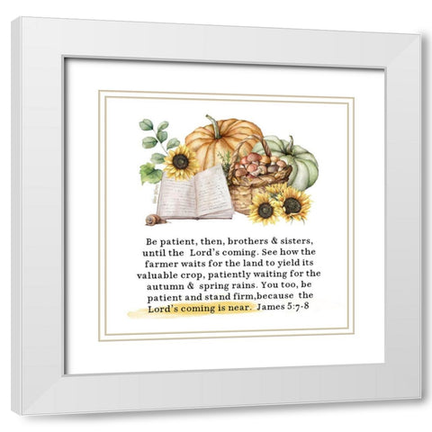 Lords Coming White Modern Wood Framed Art Print with Double Matting by Wieners, Valerie