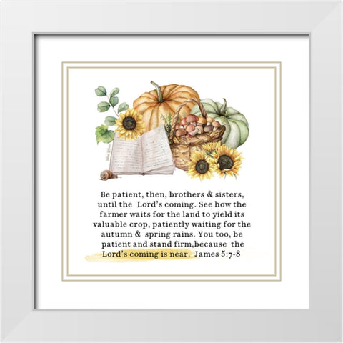 Lords Coming White Modern Wood Framed Art Print with Double Matting by Wieners, Valerie