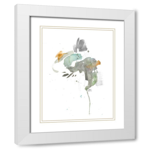 Earthy Abstract IV White Modern Wood Framed Art Print with Double Matting by Wieners, Valerie